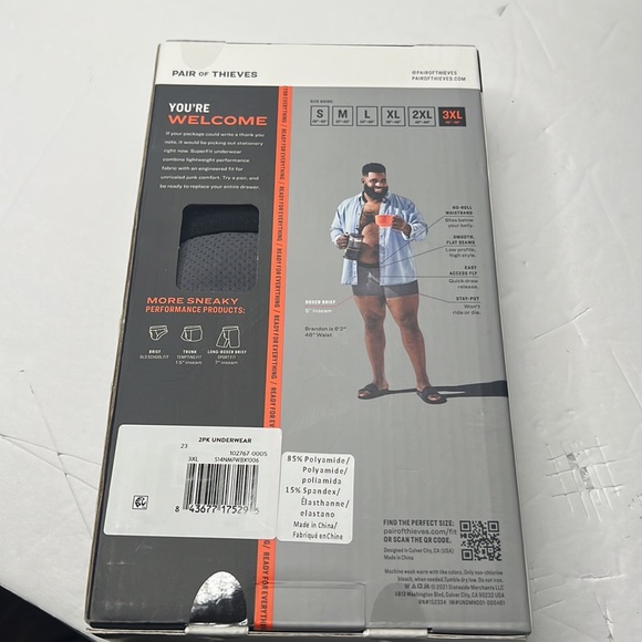 Pair of Thieves SUPERFIT 2-Pack Adult Mens Boxer Briefs - Picture 12 of 12